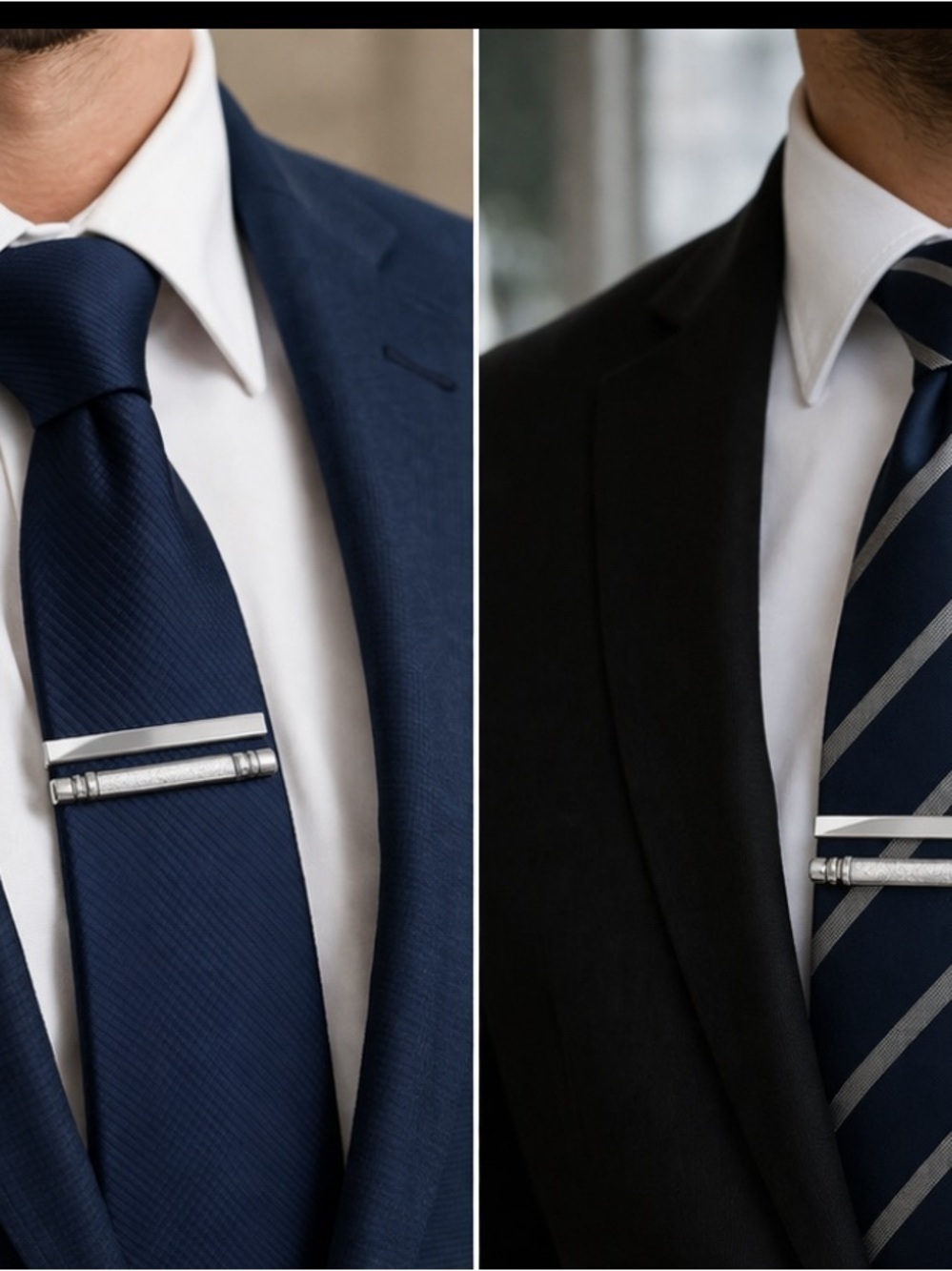 Stylish bundle of 2 men’s tie clips